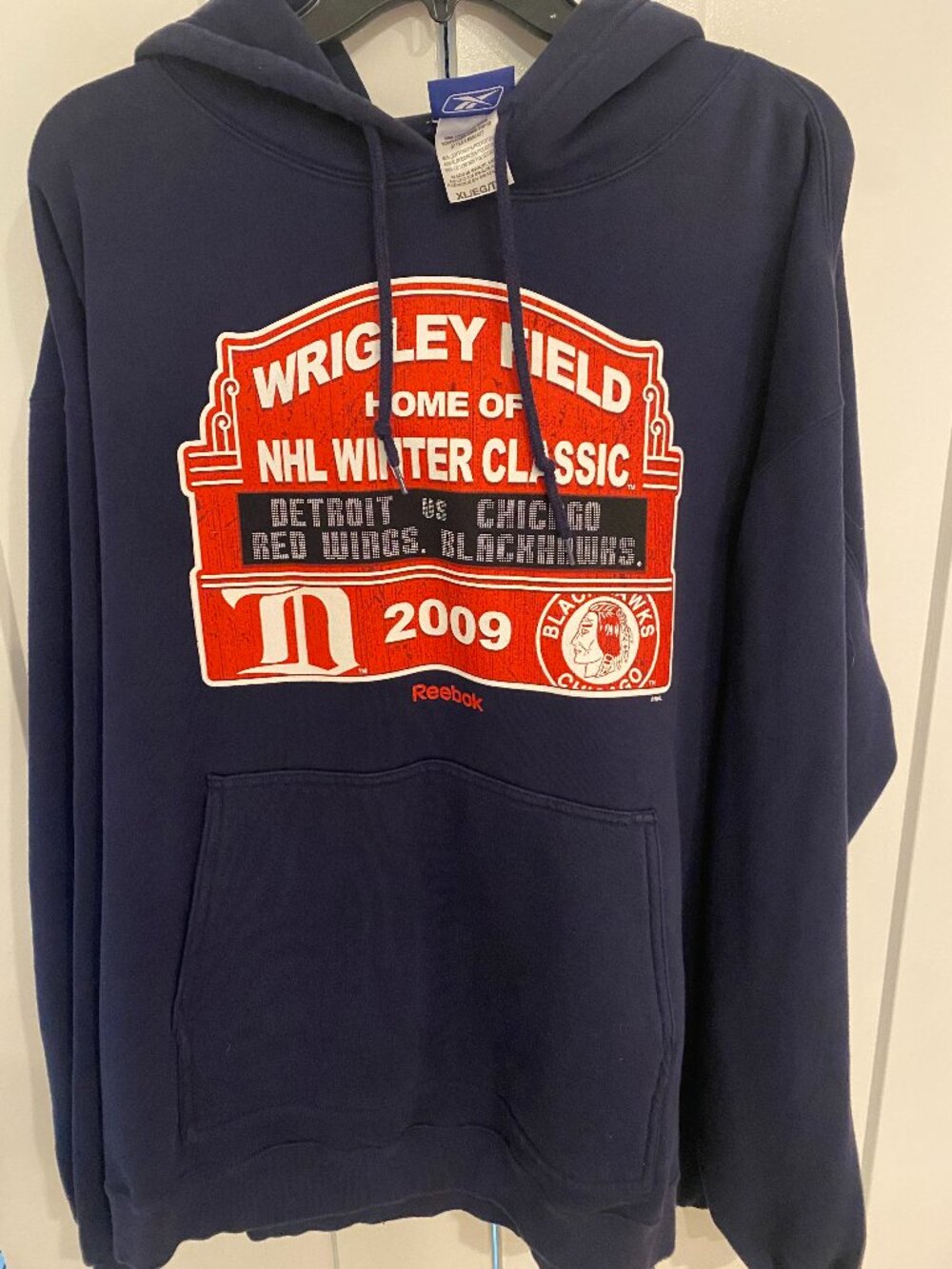 NHL Hockey Classic (2009) Winter Classic Navy Men Pullover Hoodie